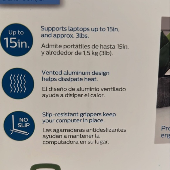 PHILIPS Accessories Ultra-Thin Portable Laptop Stand, Vented Aluminum Design - Picture 4 of 7